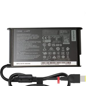 Lenovo 888015030 135W Laptop Adapter Charger with Power Cord for Select Models of Lenovo (Slim Tip Rectangular pin)