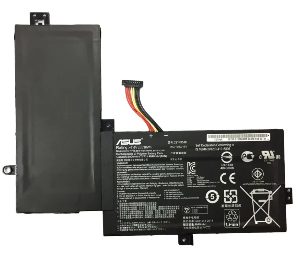 Asus Original Battery for VivoBook Flip TP501U TP501UA TP501UB TP501UQK Series C21N1518 C21PQ91 0B200-01850000M