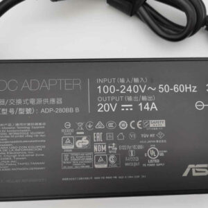 Original 280W 20V 14A 0A001-00610500, ADP-280BB B Laptop Charger for ASUS G703GI-E5032T