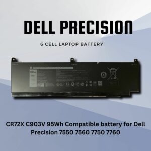 Original 6 Cell Laptop Battery for Dell Precision 7550 7560 7750 7760 C903V 0CR72X CR72X 068N03 0447VR
