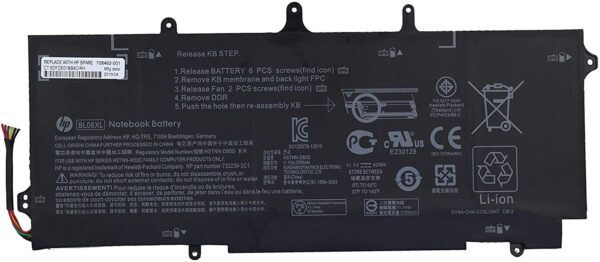 HP EliteBook Folio BL06042XL 1040 G0 G1 G2,P/N: HSTNN-DB5D IB5D W02C F450 F450C 11.1V 42Wh BLACK 6-Cell BL06XL Battery