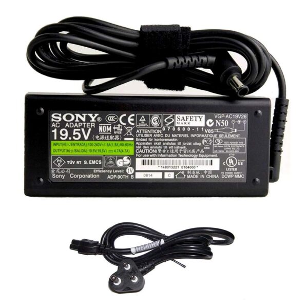 Sony 19.5V 4.7A 90w Original Laptop Charger - Genuine AC Power Adapter Model No Sony VGP-BPL26 (Power Cord Included) Sony 90w - Image 3