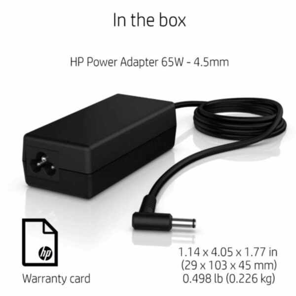 HP Laptop Adapter Charger 65W 19. 5V 3. 33A Bluetip for Hp 15(With Power Cable) -- MPN: HP 65W Bluetip - Image 4