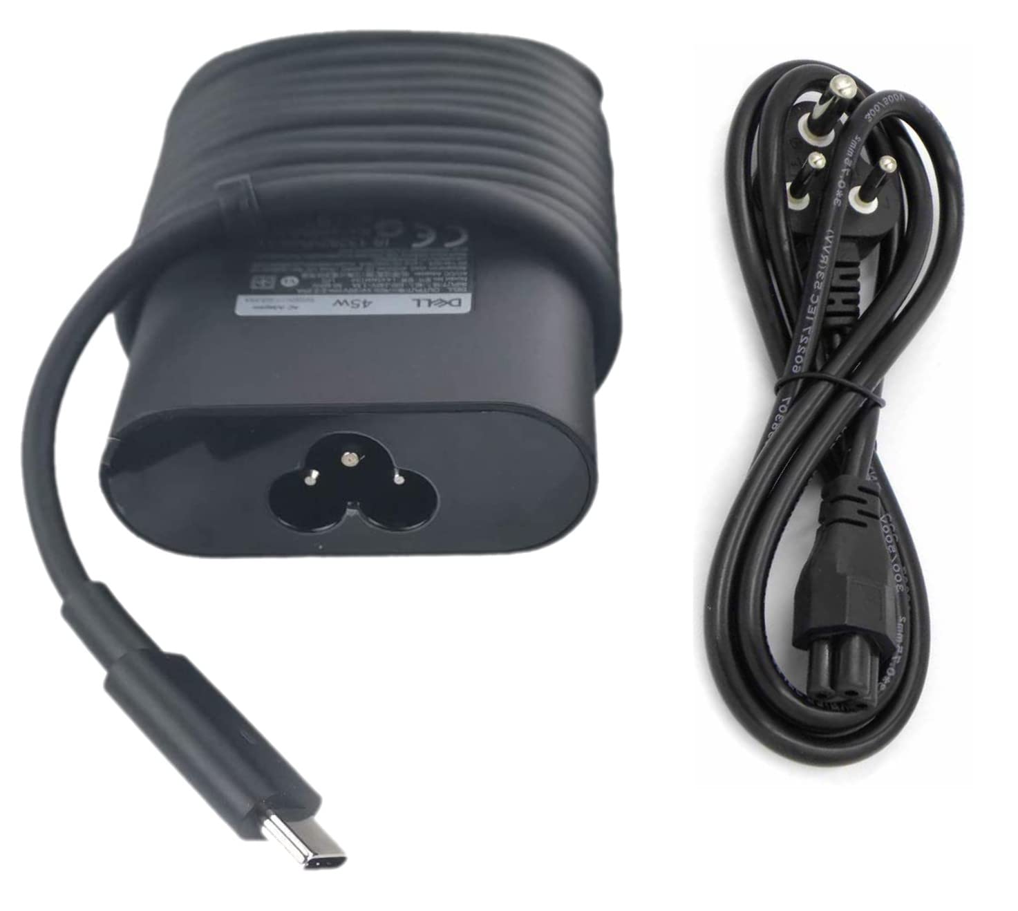 thumbnail interactive-video image 1 of Genuine Dell XPS 13 9370 9380 45W USB-C Charger Adapter – White P0VM6 0P0VM6 1 of 2