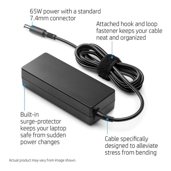 HP 65W 19.5V 3.33Amp Laptop Adapter Charger for Pavilion DV4/DV5/DV6/DV7/G3000/G5000/G6000/G7000 Series(With Power Cable) - Image 3