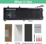 RRCGW Laptop Battery (56Wh) Compatible with DELL XPS 15 9550, Precision 5510 Series P56F P56F001 62MJV M7R96 0RRCGW 062MJV 11.4V 3-Cell - Image 3