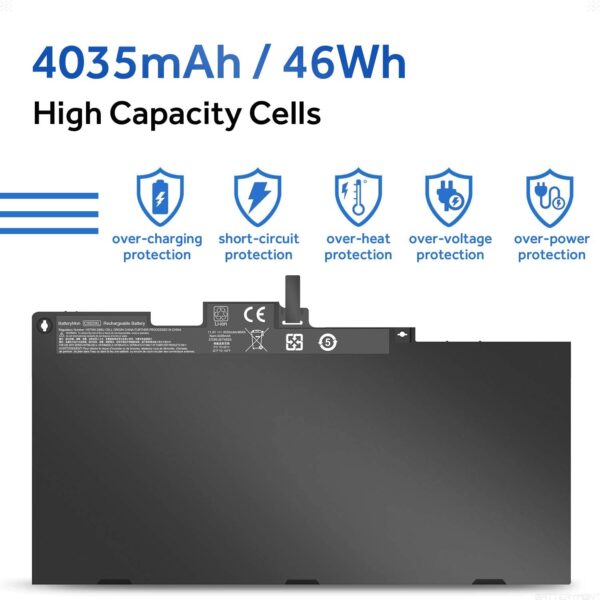 CS03XL Battery for HP Elitebook 745 755 840 848 850 G3, ZBook 15u G3 Laptop, P/N: HSTNN-UB6S HSTNN-IB6Y 800231-141 800513-001 800231-1C1 CS03046XL-- MPN: CS03XL - Image 2