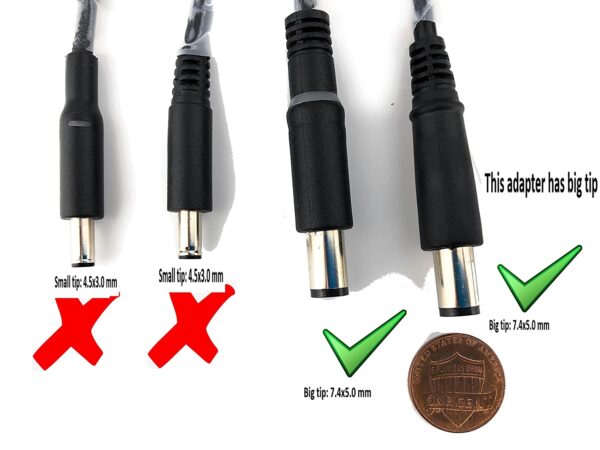 Dell Genuine Original Laptop Power Adapter Charger 90w 19.5V 4.62A 310-3399 332-1833 & Power Cord-- MPN: 9RCDC - Image 4
