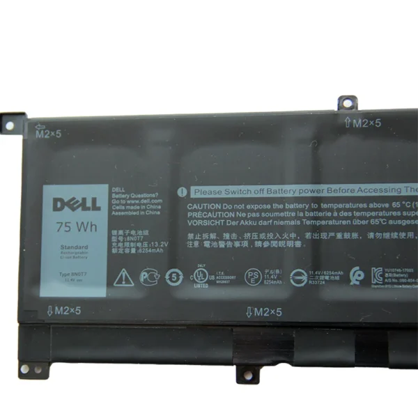 Dell 0TMFYT, 8N0T7, FW8KR, TMFYT Dell Precision 5530 2-in-1, XPS 15-9575-D2801TS XPS 15-9575, XPS 15 9575 Laptop Battery