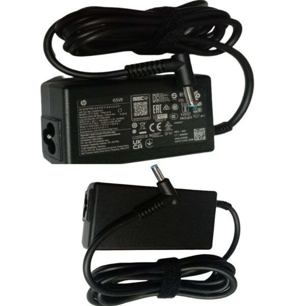 HP 13.3-inch Series Laptop Adapter Charger 65W 19.5V 3.33A Bluetip for HP Envy 15-j000 5 x360 TPN-Q146 X2 13(With Power Cable) -- MPN: HP 65W Bluetip New Shape - Image 7