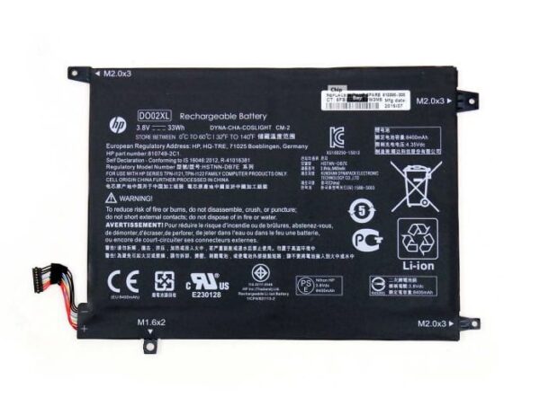DO02XL Battery Compatible HP Pavilion X2 10 Series x2 10-j025tu 10-n030ca 10-n20no 10-n20ns 810749-2C1 810749-421 33Wh