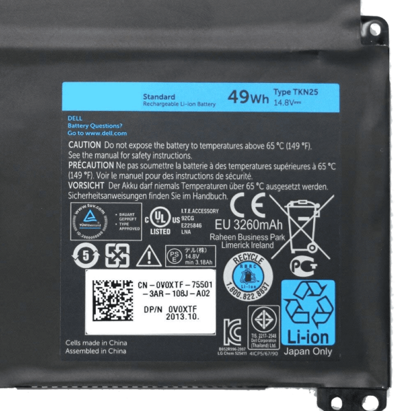 REPLACEMENT DELL TKN25 14.8V 49WH BATTERY - Image 5