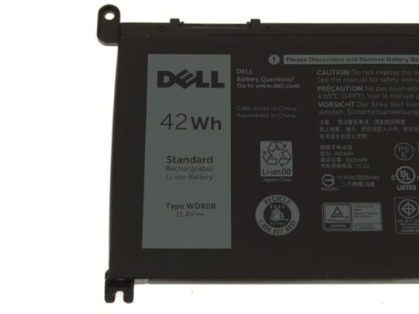 New - Laptop Battery 3CRH3 WDX0R T2JX4 WDXOR For DELL Inspiron 13 5000 5368 5378 7368 7368 14 7000 7560 7460 5567-- MPN: WDX0R - Image 2