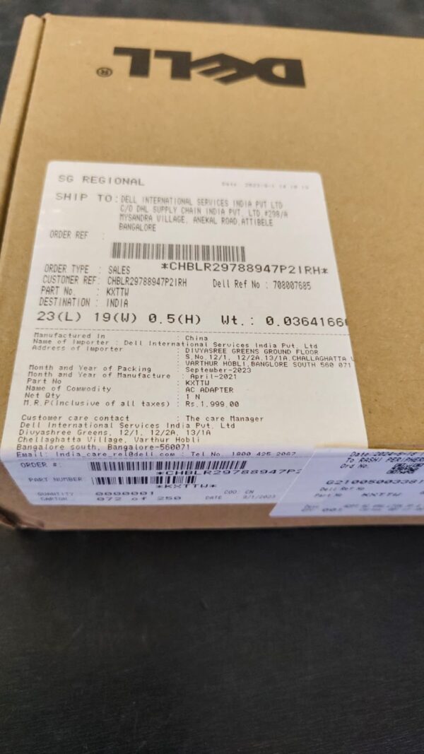 Original OEM Dell 45W AC Adapter for Dell Inspiron 15-7558 P55F001 Notebook 19v 2.31a-- MPN: KXTTW - Image 6