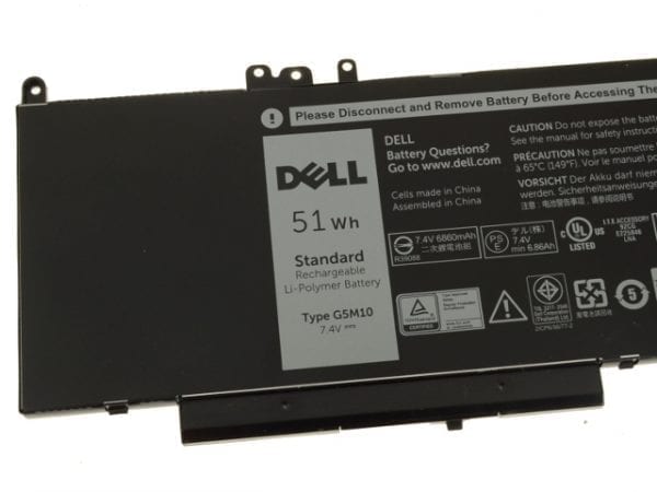 51Wh G5M10 Replacement Laptop Battery For Dell Latitude 3160 E5470 E5450 E5550 E5570