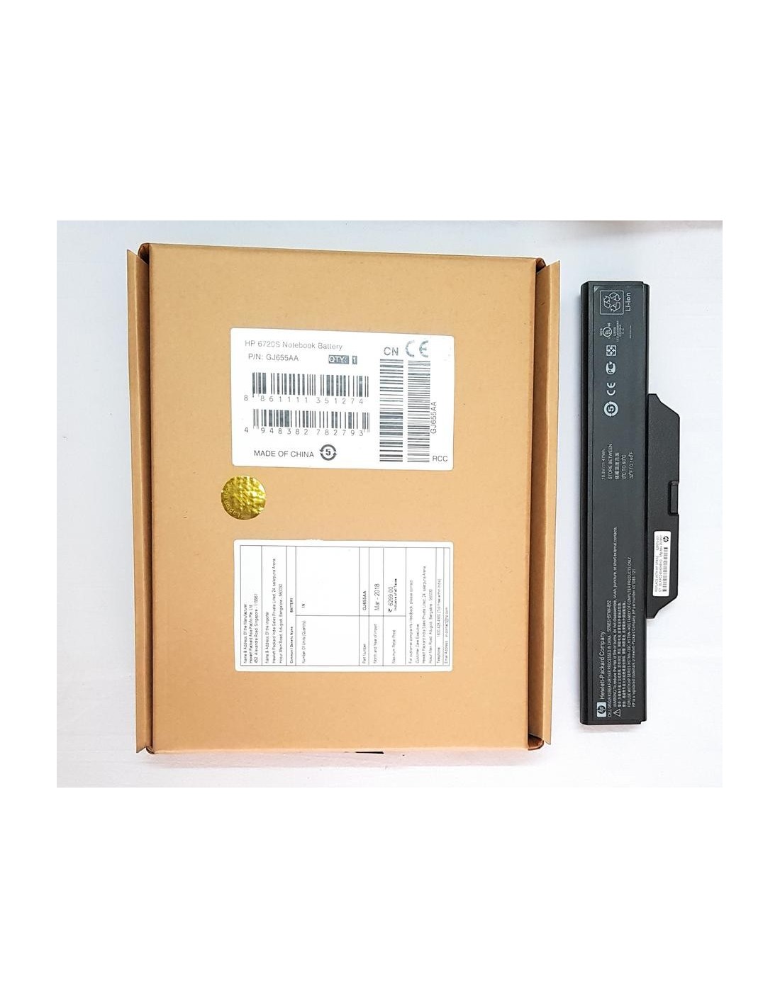 HP replacement battery for HP Compaq 550 610 615 6720 6720s 6730s 6735s 6800 6820 6820S 6830s HSTNN-FB52 6 Cell-- MPN: DD06
