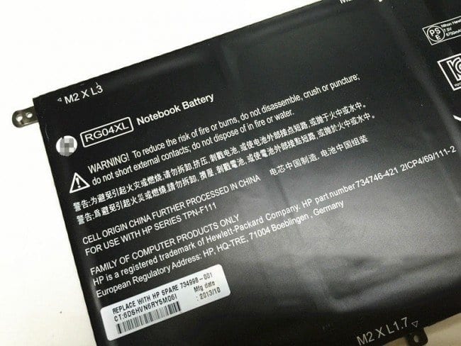 HP RG04XL battery for Spectre 13-3000 Ultrabook Spectre 13T-3000 series - Image 2