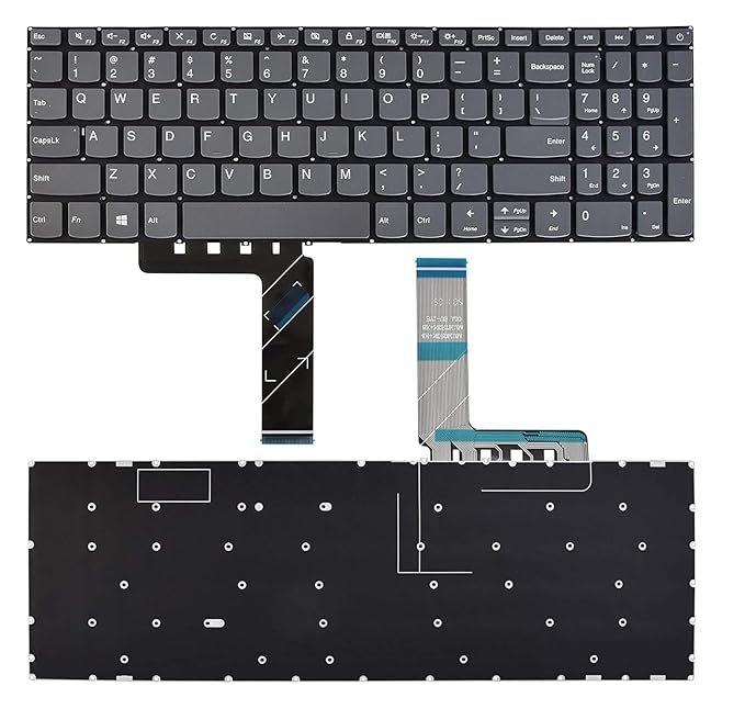 Compatible Keyboard for S145 Series - S145 15IWL S145 15AST S145 15IKB S145-15API S145-15IGM Series Laptop Backside Black Cover All Light Work Like Caps/Num Lock/ON Off Key LED Light - Image 2