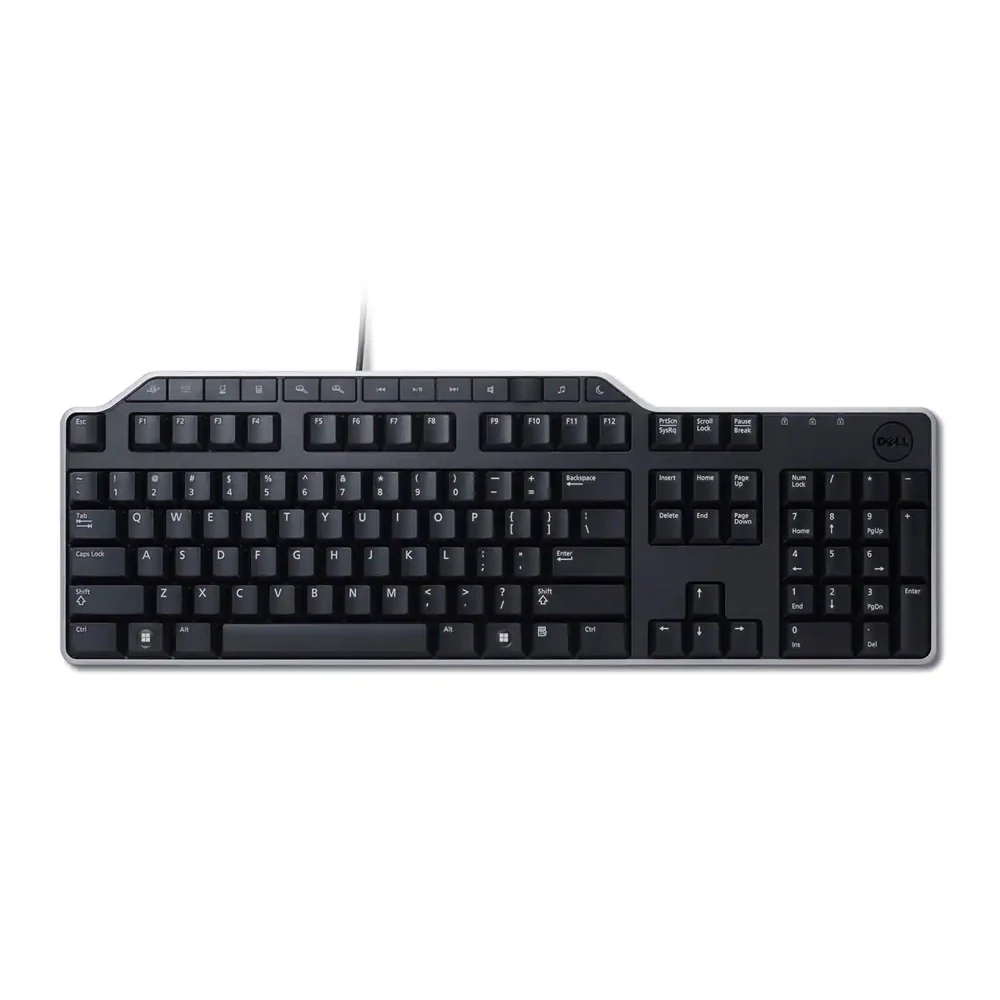 Dell KB522 Wired Business Spill-Resistant Multimedia Keyboard with Dual USB Ports