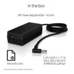 HP 65W 4.5mm Non-EM AC Adapter Charger (With Power Cord) - Image 2