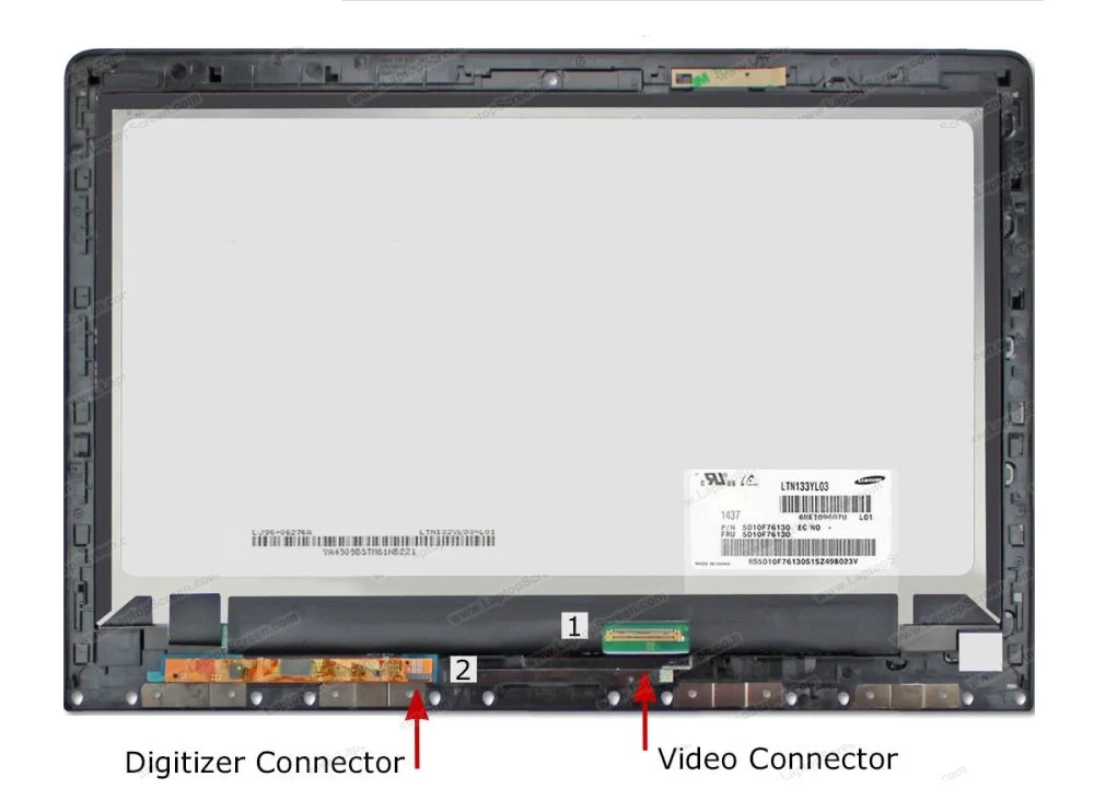 ASSY-YOGA3-13701_2048x2048 Lenovo Ideapad Yoga 3 PRO 1370, 13.3″ 3200*1800 QHD+ 40 PIN Touch Screen Assembly - Image 1