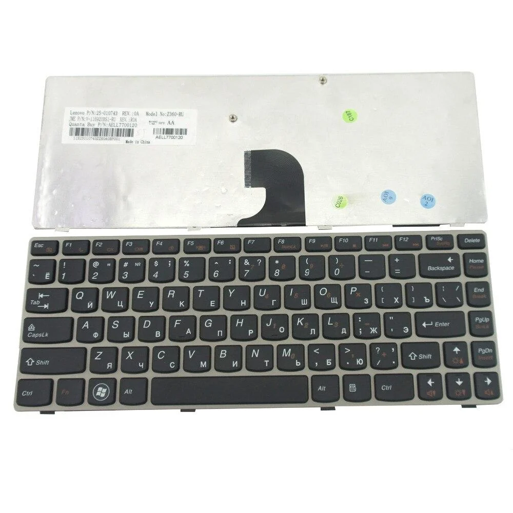 NEW-for-Lenovo-IBM-Ideapad-Z360-Z-360-series-laptop-RU-Laptop-Keyboard-Russian-Wholesale-Replacement_d1474685-6c61-4952-932c-7721e016d8c4_2048x2048 IBM Lenovo Ideapad Z360 Black Replacement Laptop Keyboard - Image 1